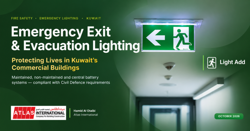 Emergency Exit and Evacuation Lighting in Kuwait Commercial Buildings